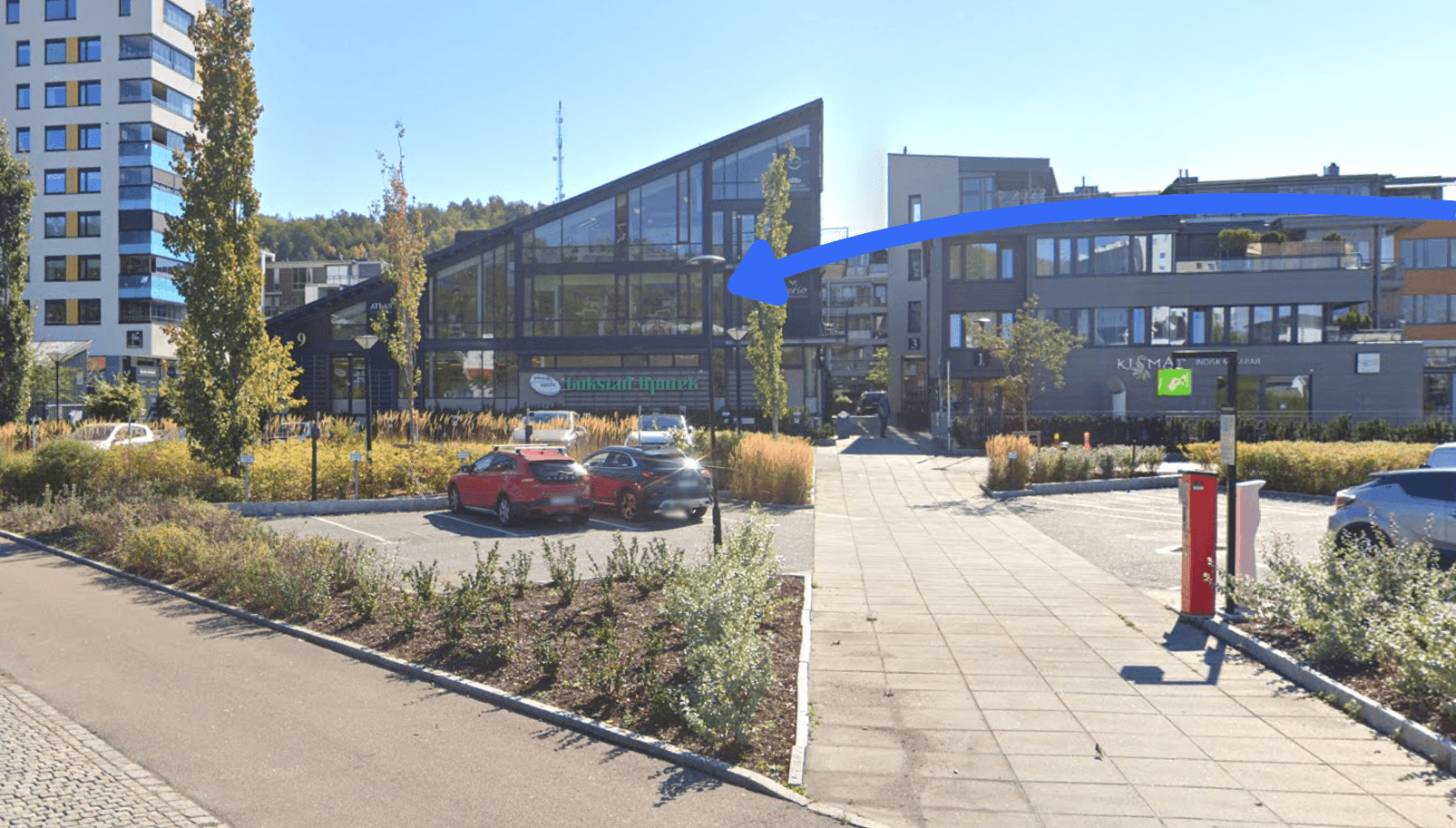Perio Tannklinikken bygning i Kilgata 9, Sandefjord - lett tilgjengelig beliggenhet med parkeringsmuligheter